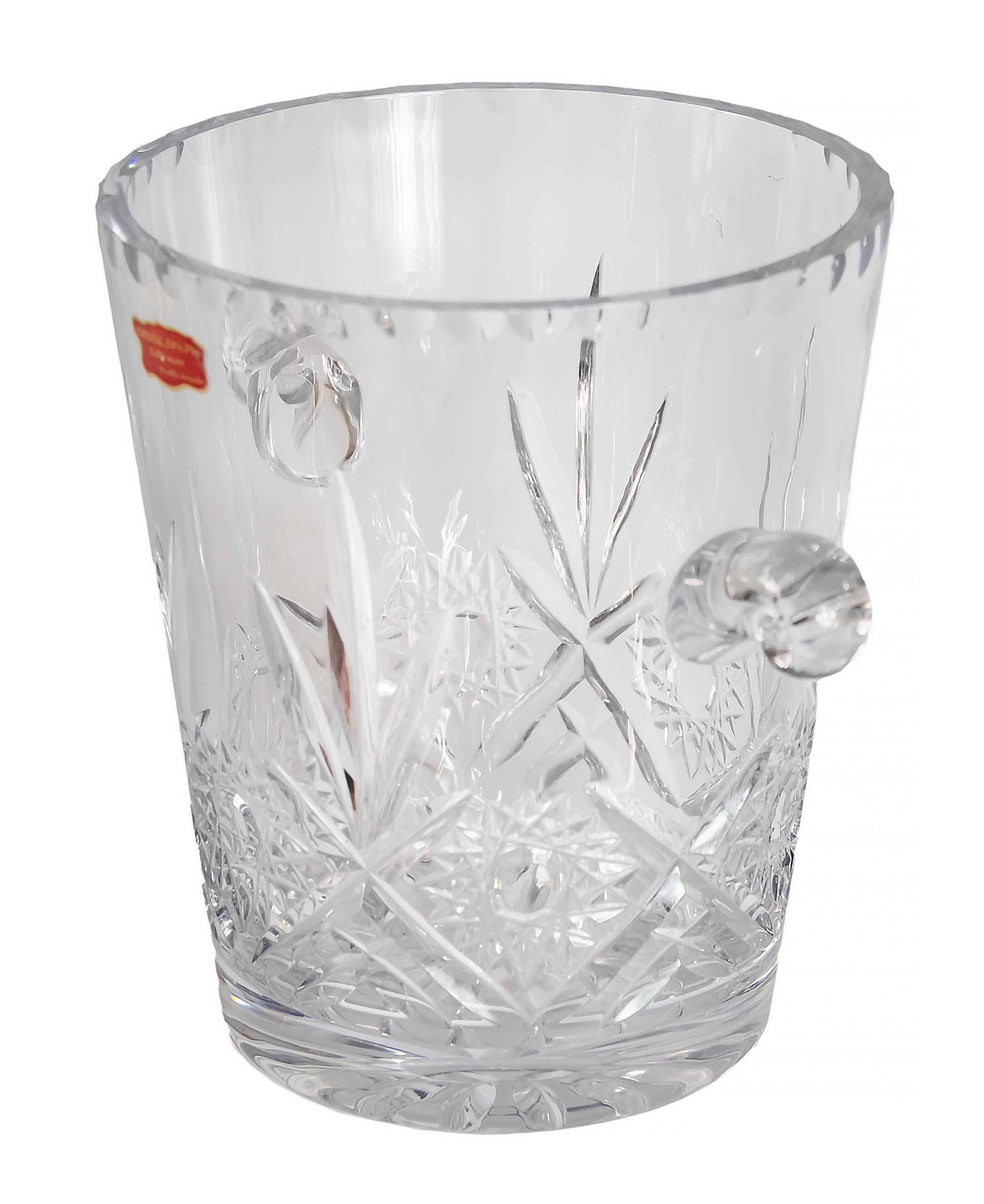 Mid-Century Modern French Hand Made Cut Crystal Champagne Bucket For Sale