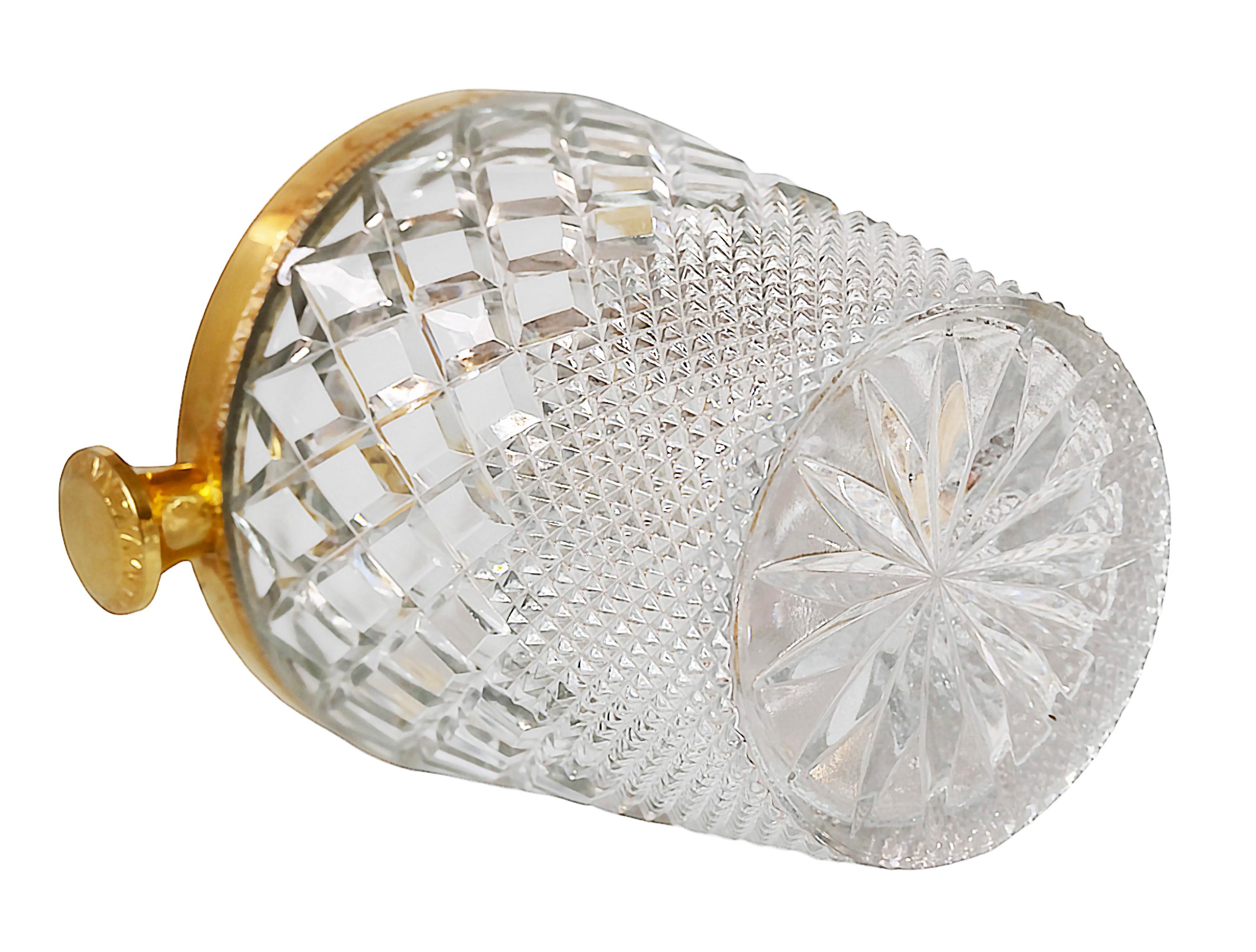 French Hand Made Cut Crystal Champagne Bucket In Good Condition In Vilnius, LT