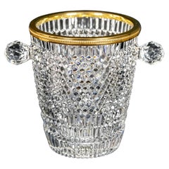 French Hand Made Cut Gilt Crystal Champagne Bucket