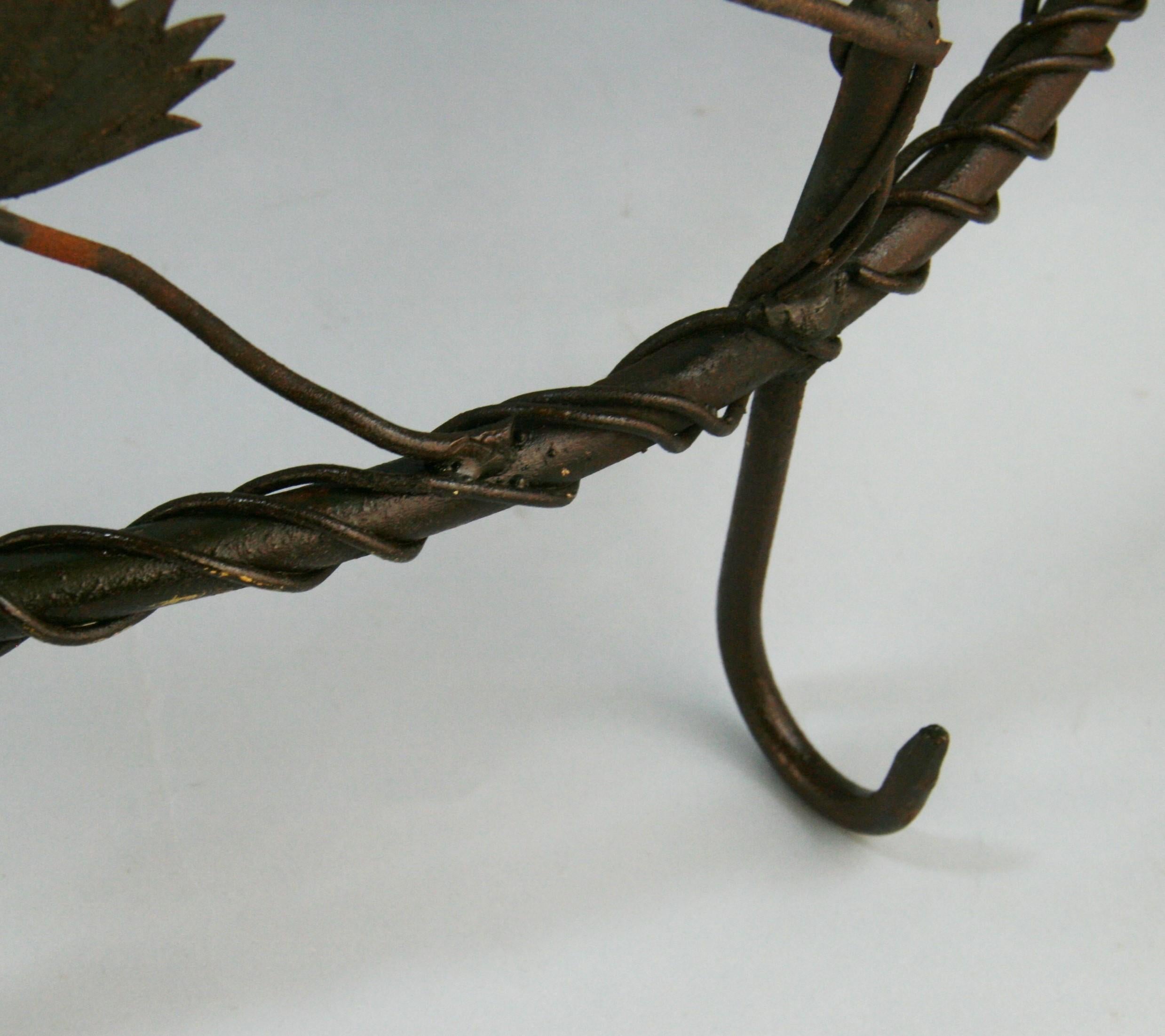 French Hand Made Leaves and Grapes Five Hood Utility Rack For Sale at ...