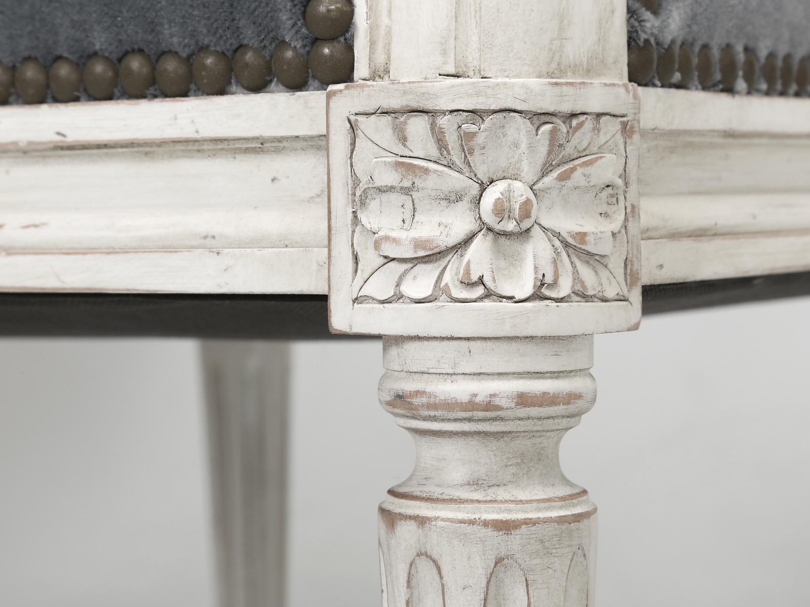 French Hand-Made Louis XVI Style Armchairs Choice of Finish Side Chair Available For Sale 5