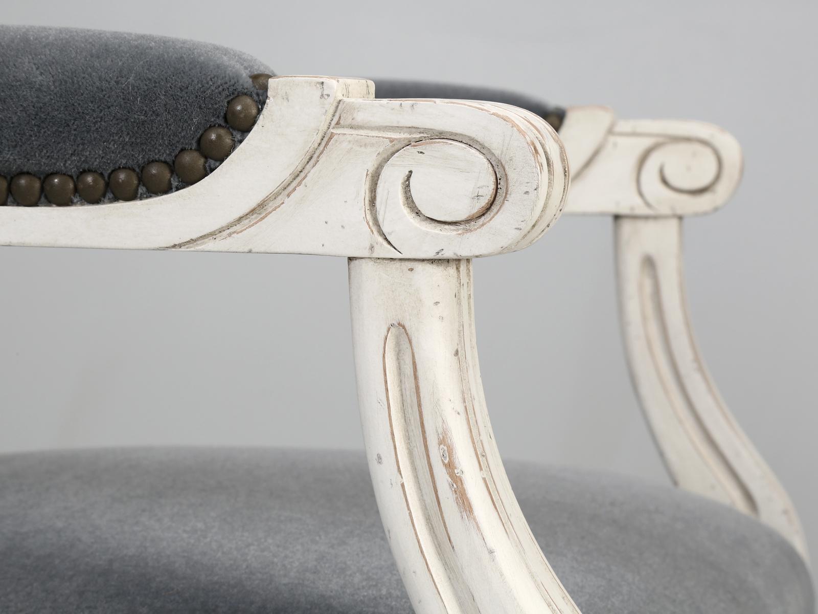 French Hand-Made Louis XVI Style Armchairs Choice of Finish Side Chair Available For Sale 2