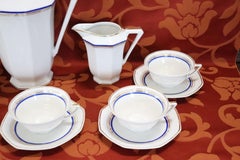 French Hand Painted and Gold Porcelain Tea or Coffee Set by Limoges 15 Pieces