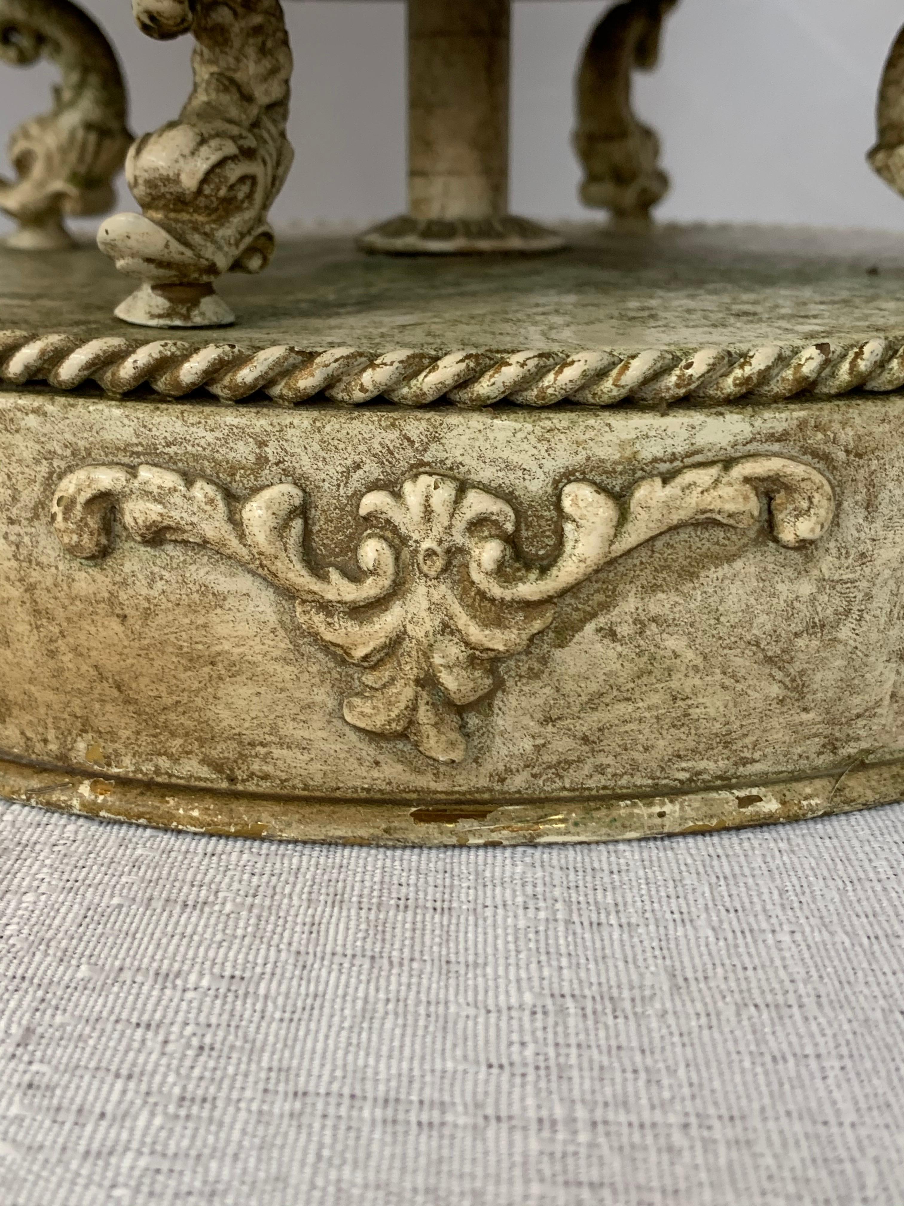 French Dresden Style Porcelain Large Table Lamp 9