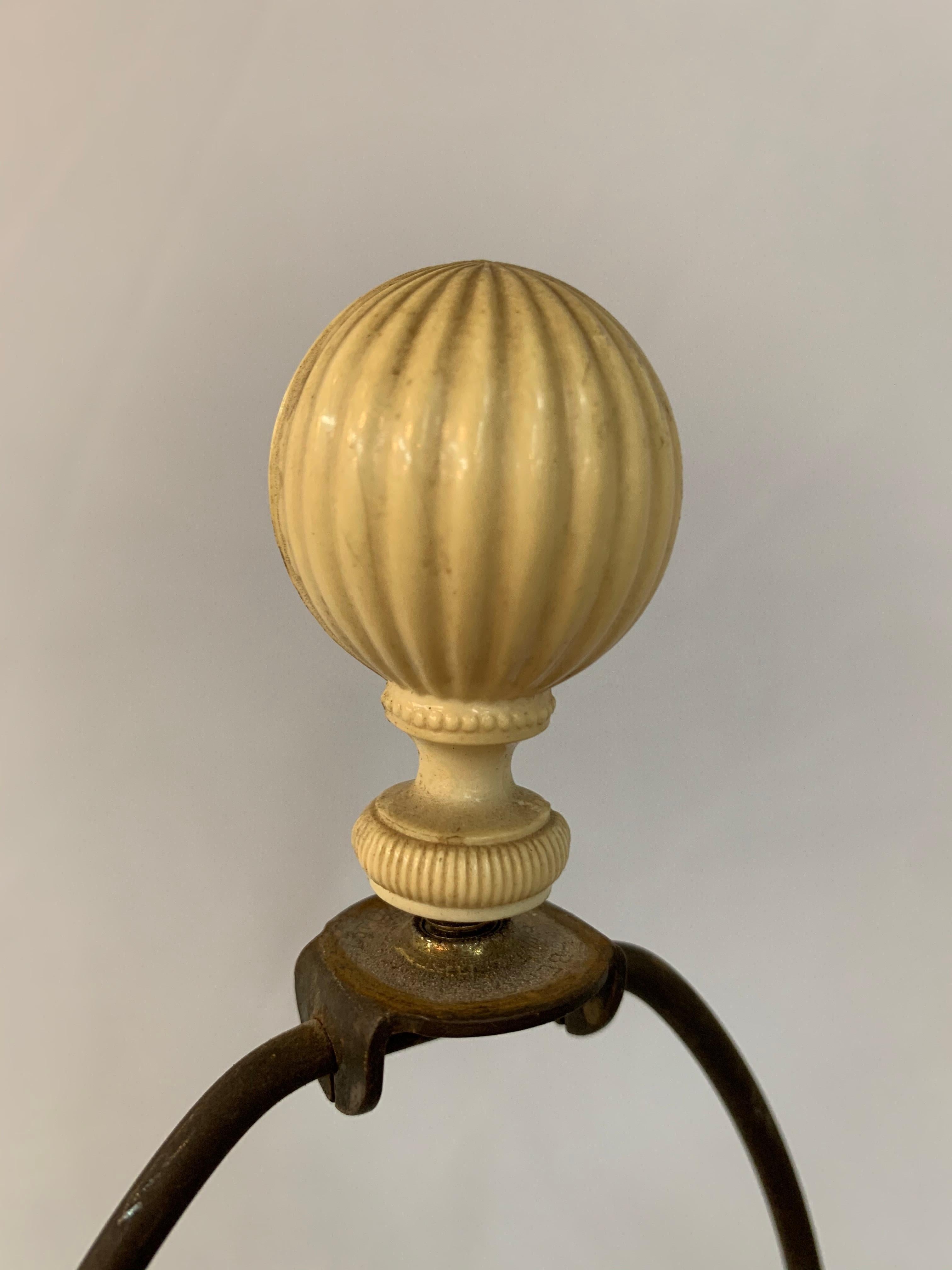 French Dresden Style Porcelain Large Table Lamp 11