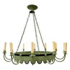 French Hand-Painted Chandelier