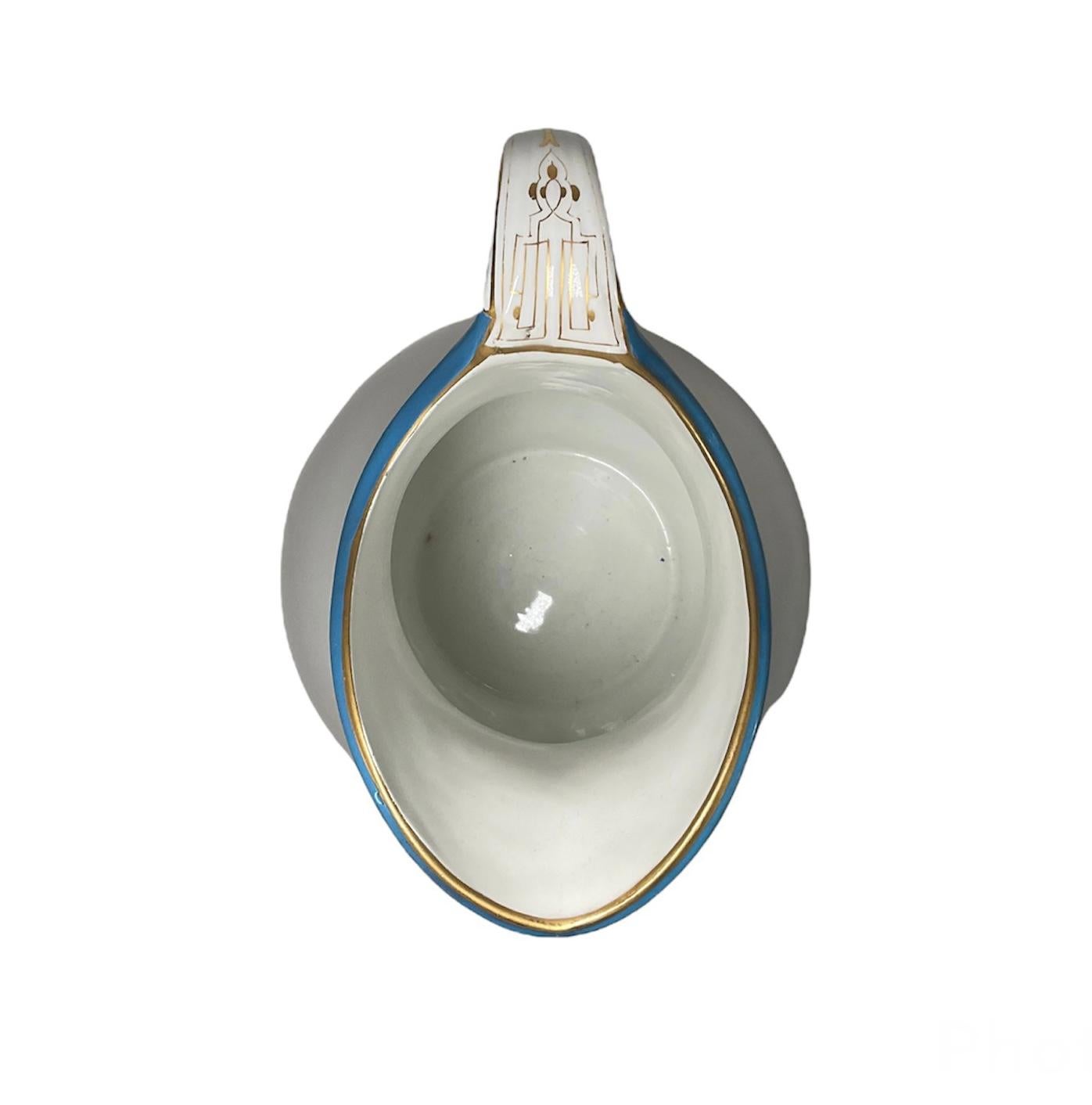 Cotto Set di lavabo e brocca grandi in faience francese dipinto a mano in vendita