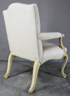 French Hand Painted Fauteuil Armchair