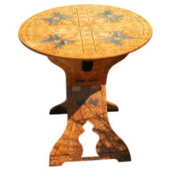 French Hand Painted Folding Side Table