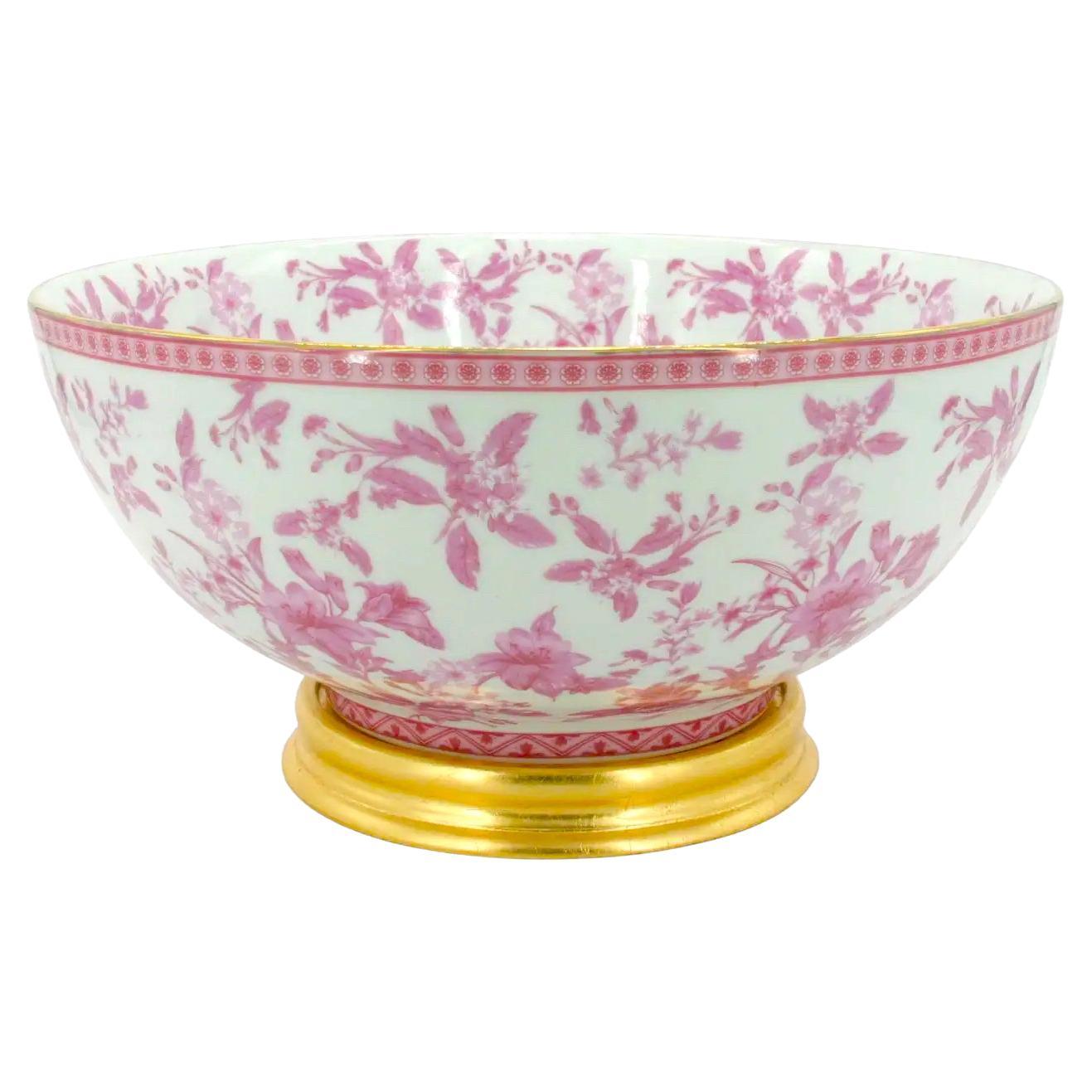 French Hand Painted Glazed Porcelain Decorative Bowl