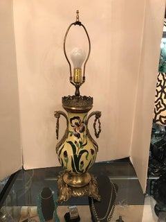 French Hand Painted Table Lamp