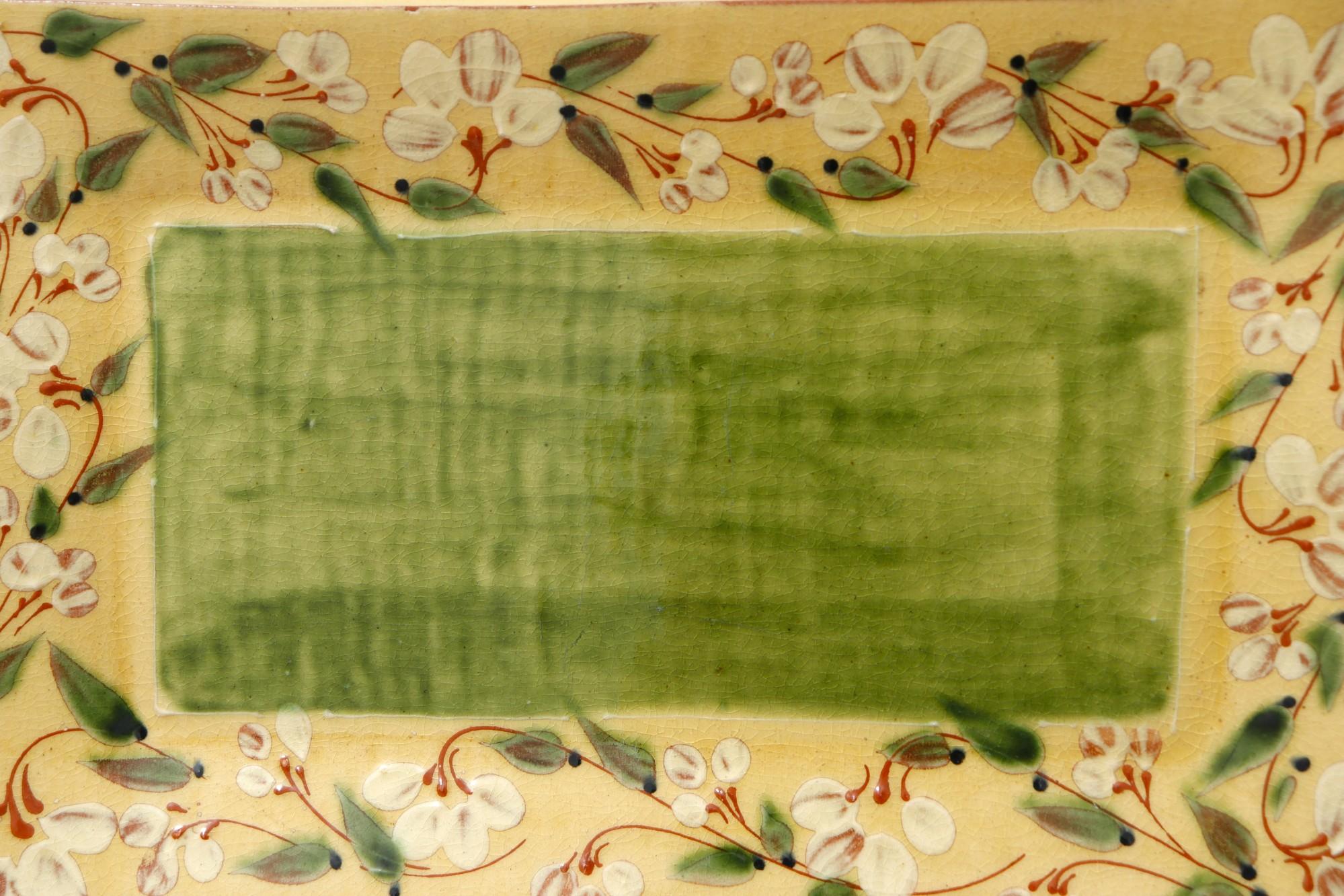 French Hand-Painted Terracotta Serving Plates, Set of 4 In Good Condition For Sale In Bradenton, FL