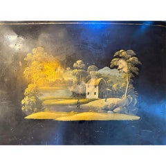 French Hand-Painted Tole Tray