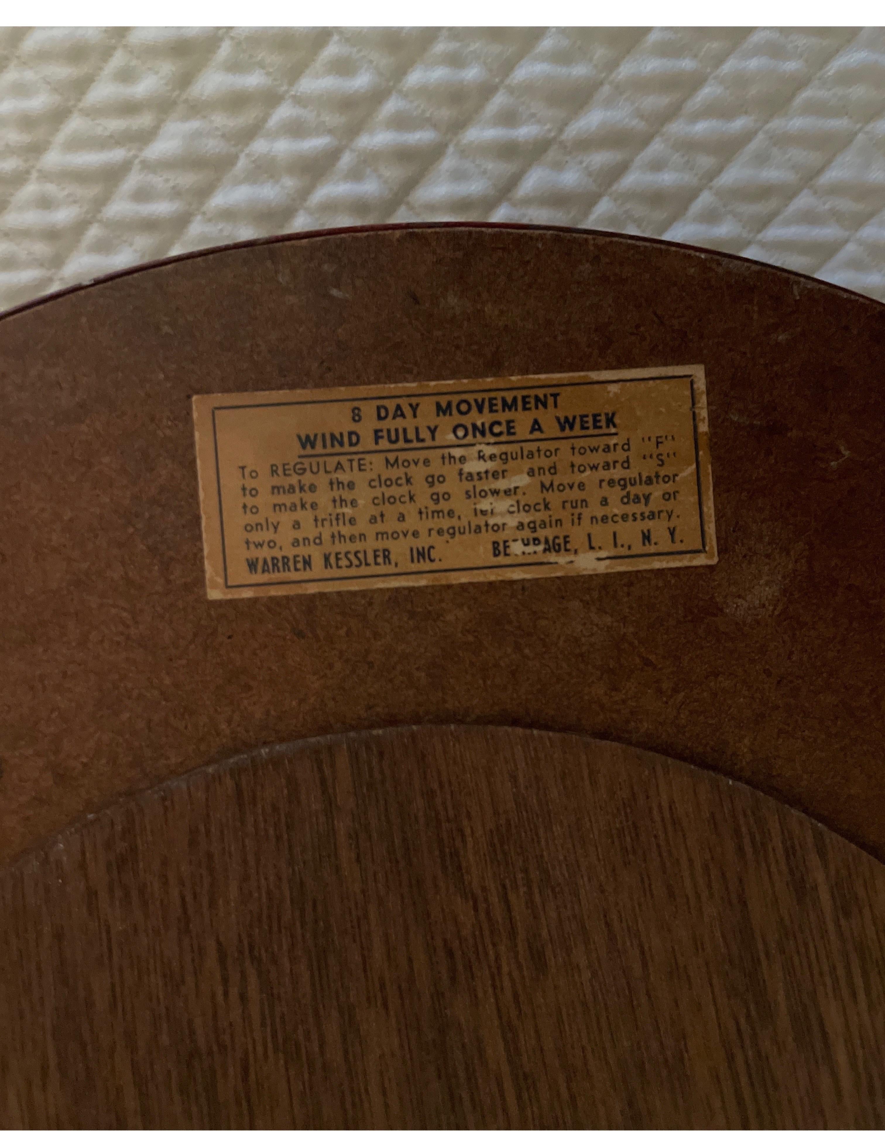 Orologio da parete francese in tole dipinto a mano in vendita 5