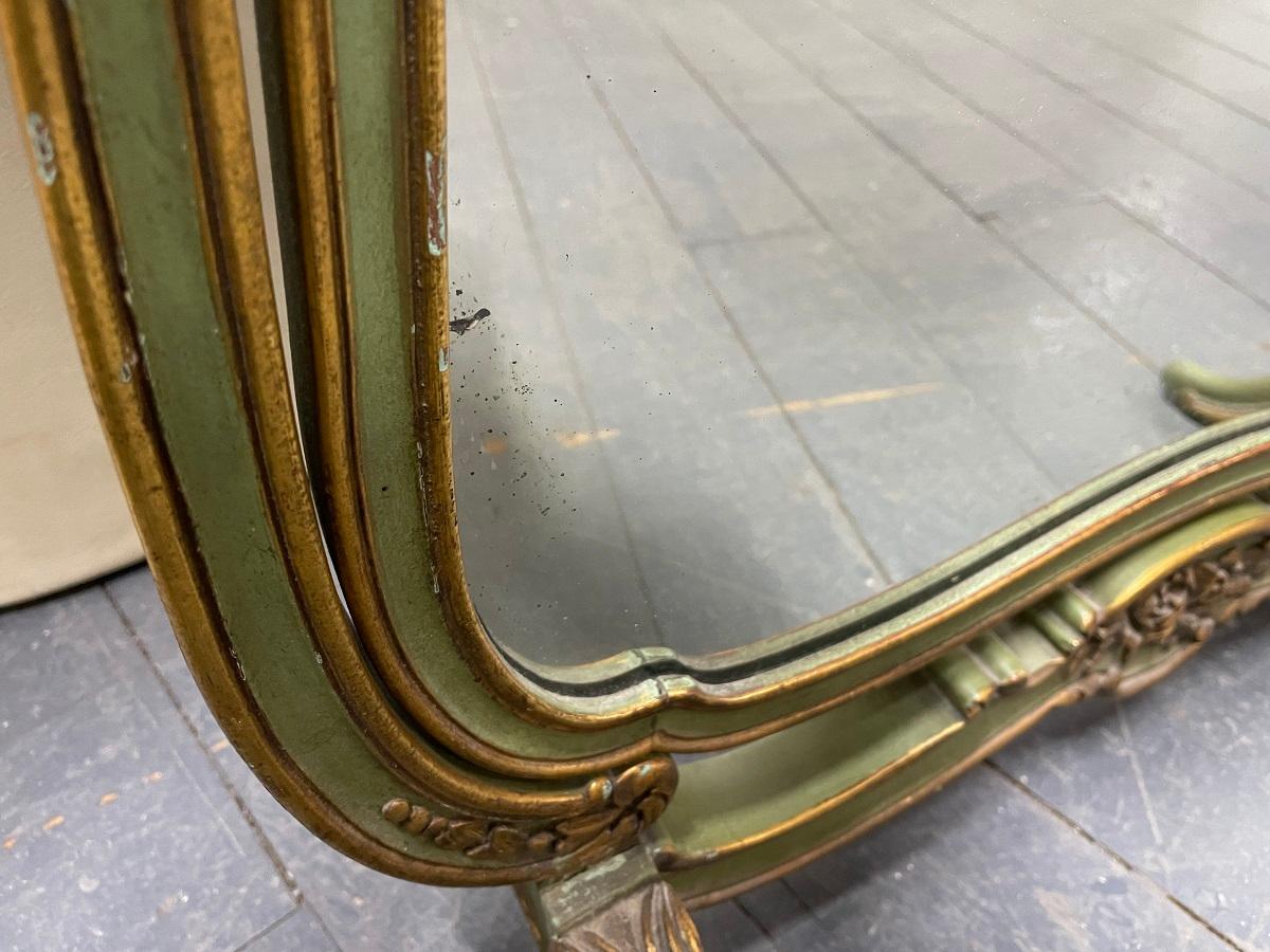 French Hand Painted Vanity Mirror In Good Condition In New York, NY