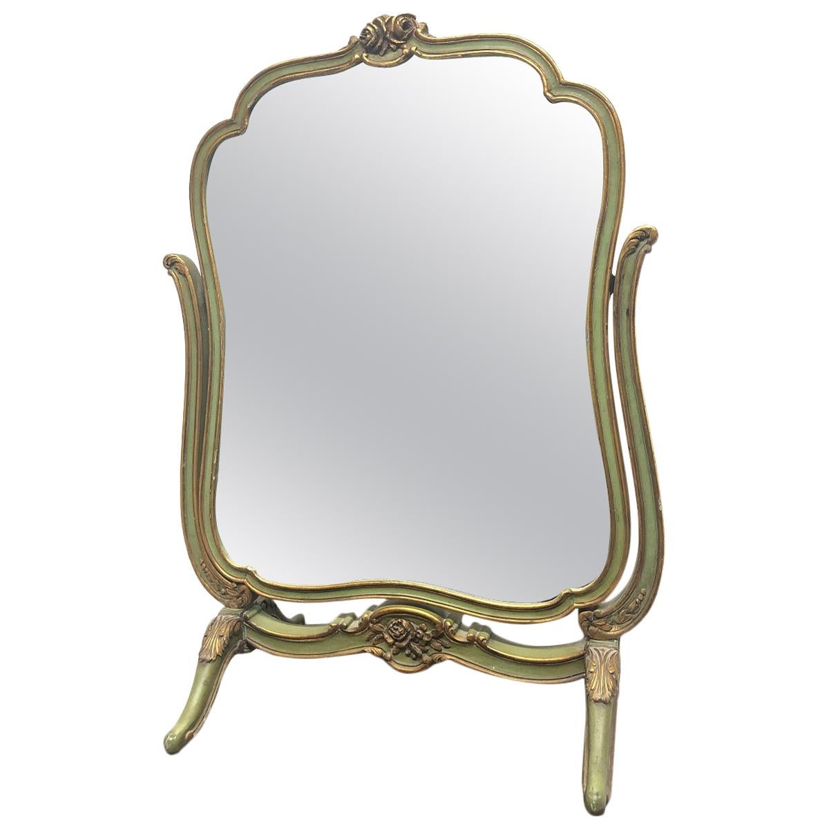 French Hand Painted Vanity Mirror