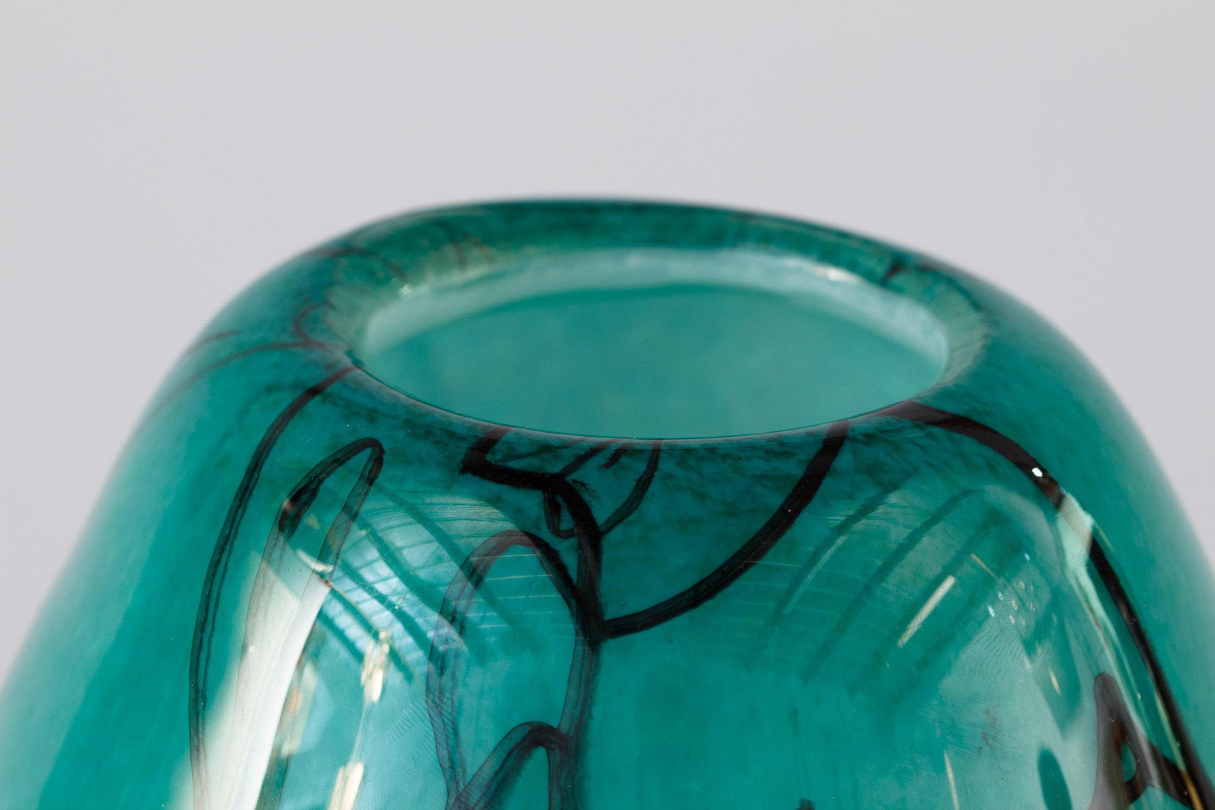 Modern French Hand Blown Glass Vase, Early 21st Century