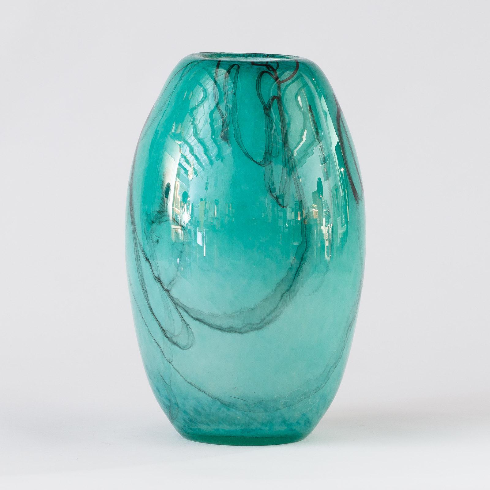 French Hand Blown Glass Vase, Early 21st Century 2