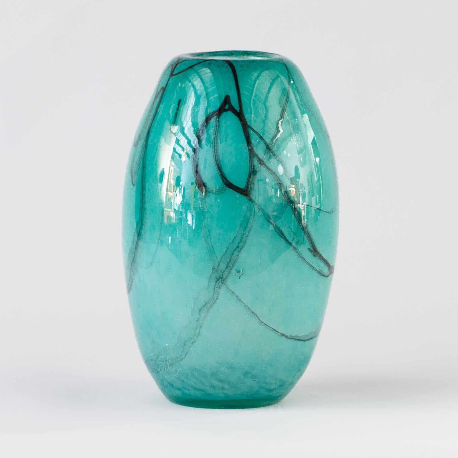 French Hand Blown Glass Vase, Early 21st Century 3