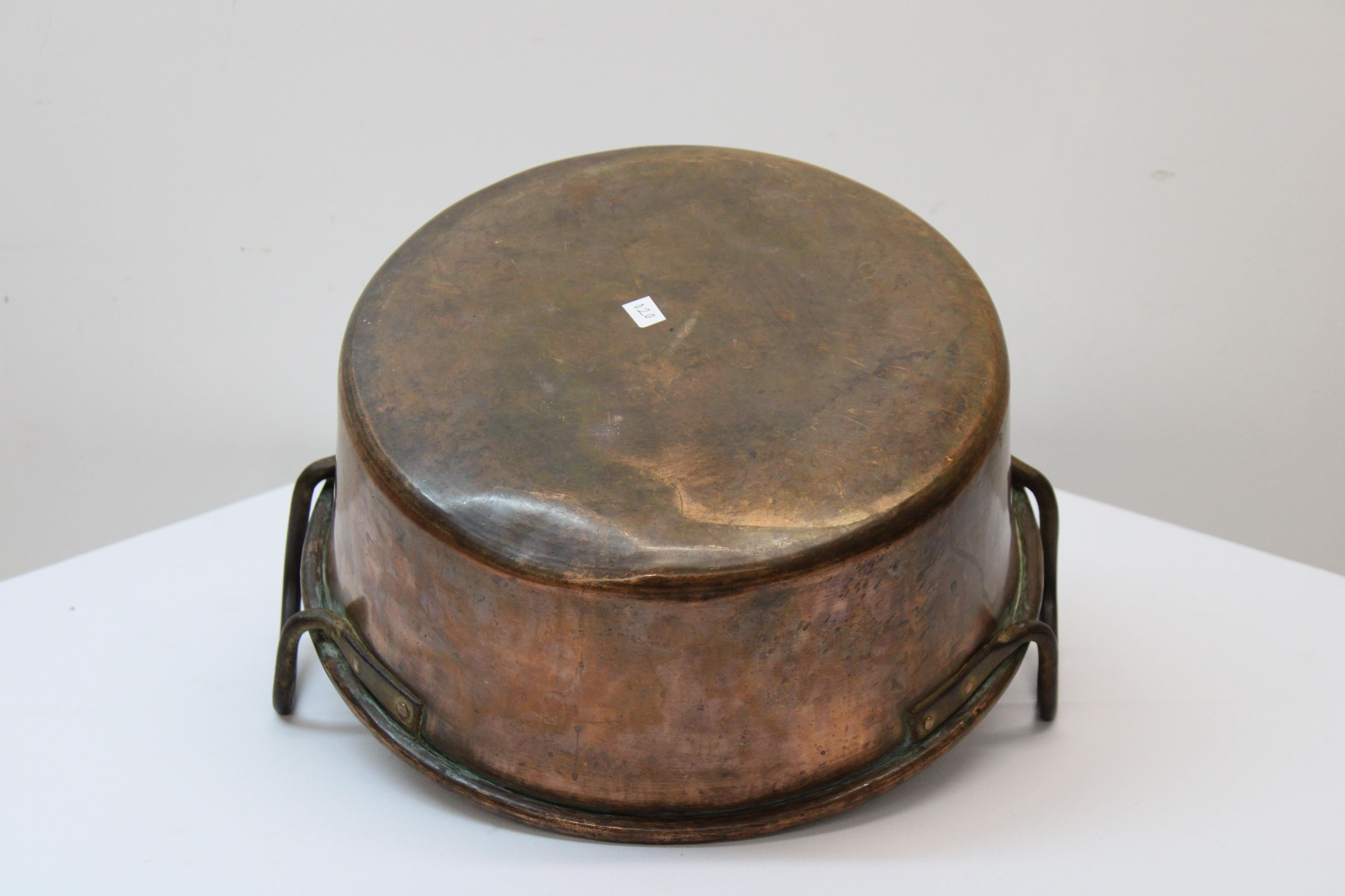 20th Century French Handled Copper Pot