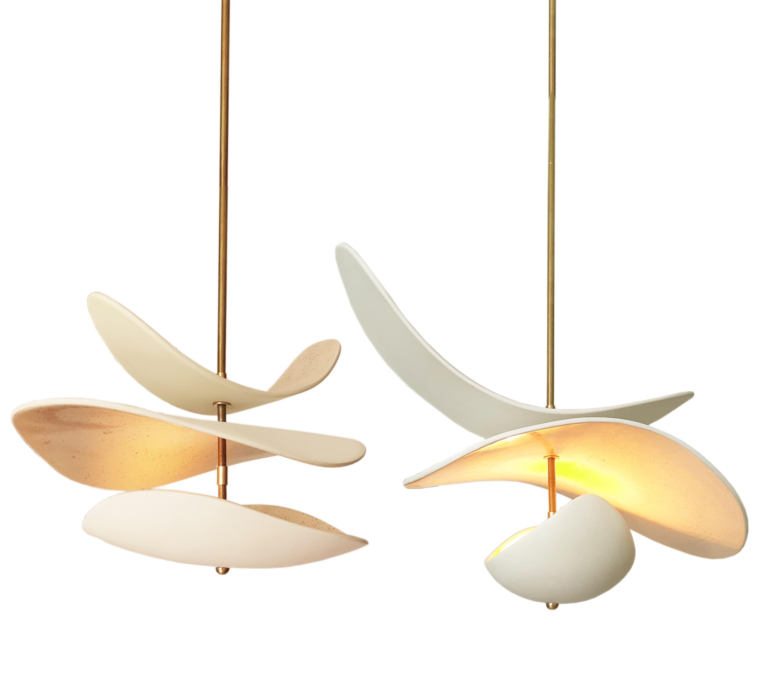 Französische handgefertigte Keramik-Deckenlampe 5