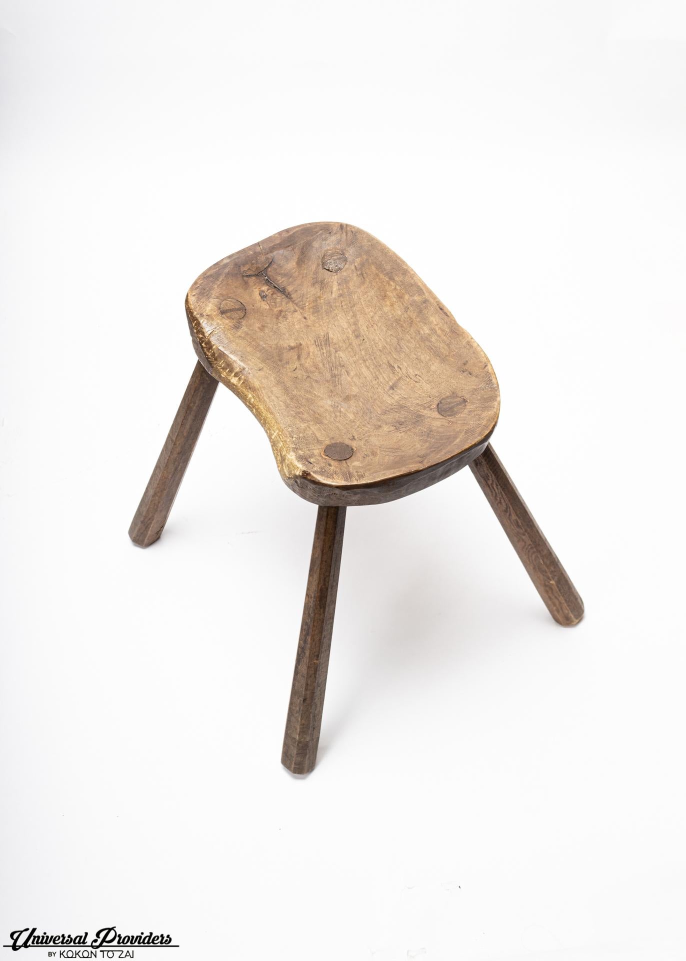 French Handmade Farm Stool, circa 1920 In Good Condition In Notting Hill, GB