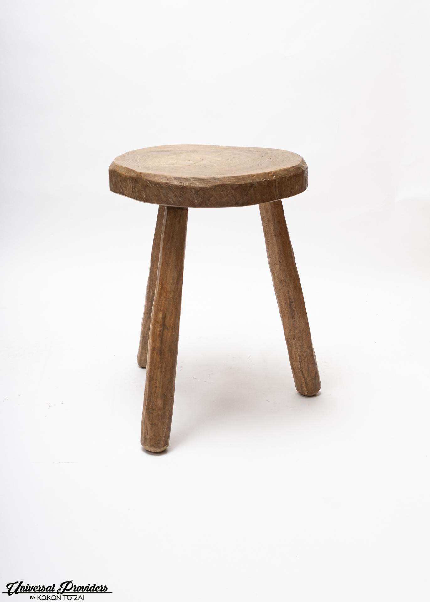 French Handmade Farm Stool, circa 1960 In Good Condition In Notting Hill, GB