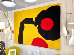 French Handmade Tapestry Titled "Oteruelo" designed and signed by Luis Feito