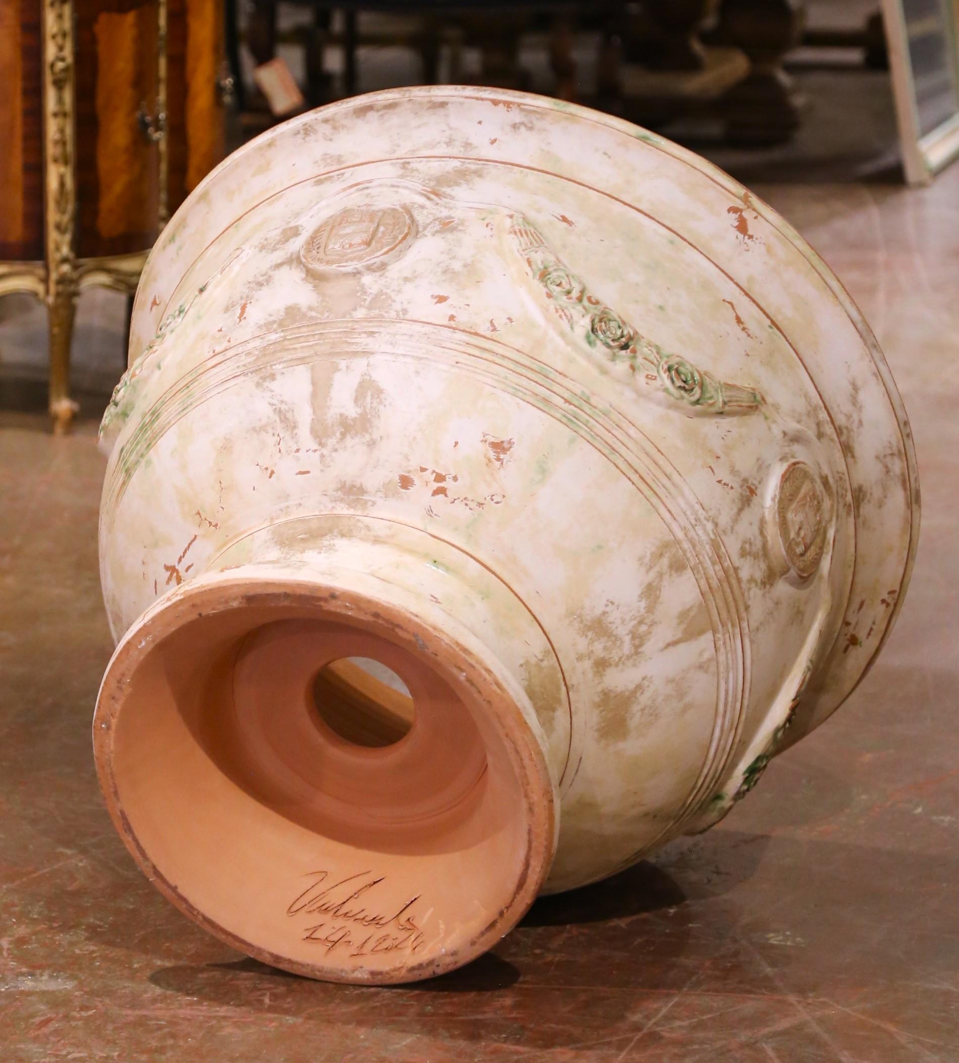 Jardinera Urna Tazón Anduze de Terracota hecha a mano en Francia por La Madeleine en venta 4