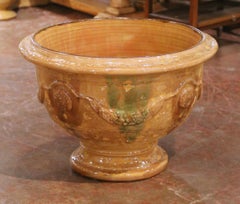French Handmade Terracotta Anduze Bowl Urn Planter by La Madeleine