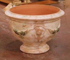 French Handmade Terracotta Anduze Bowl Urn Planter by La Madeleine