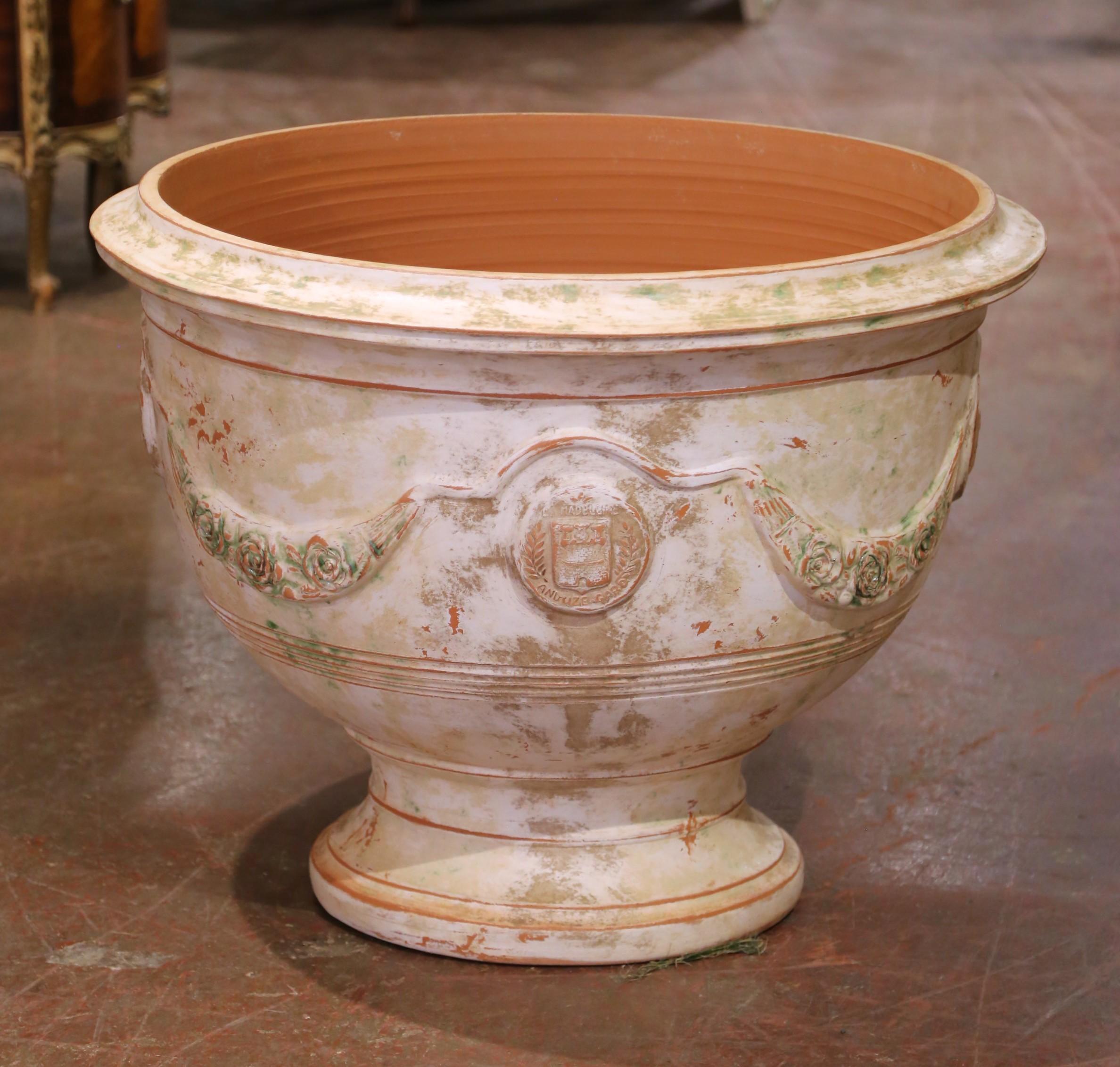 Jardinera Urna Tazón Anduze de Terracota hecha a mano en Francia por La Madeleine Glaseado en venta