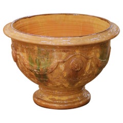 French Handmade Terracotta Anduze Bowl Urn Planter by La Madeleine