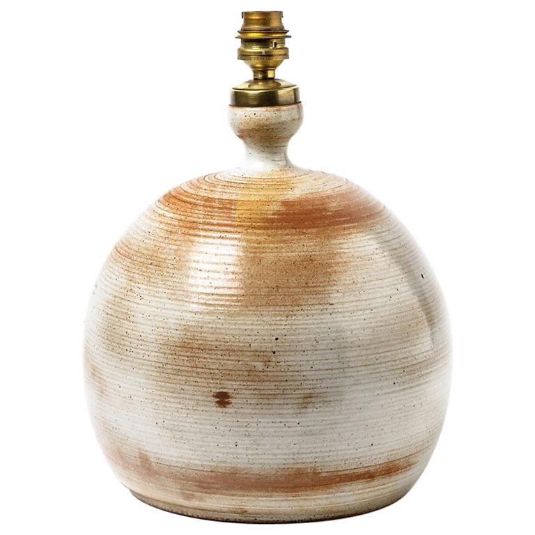 Ceramic Table Lamp by the Potters of La Borne, circa 1970 at 1stDibs