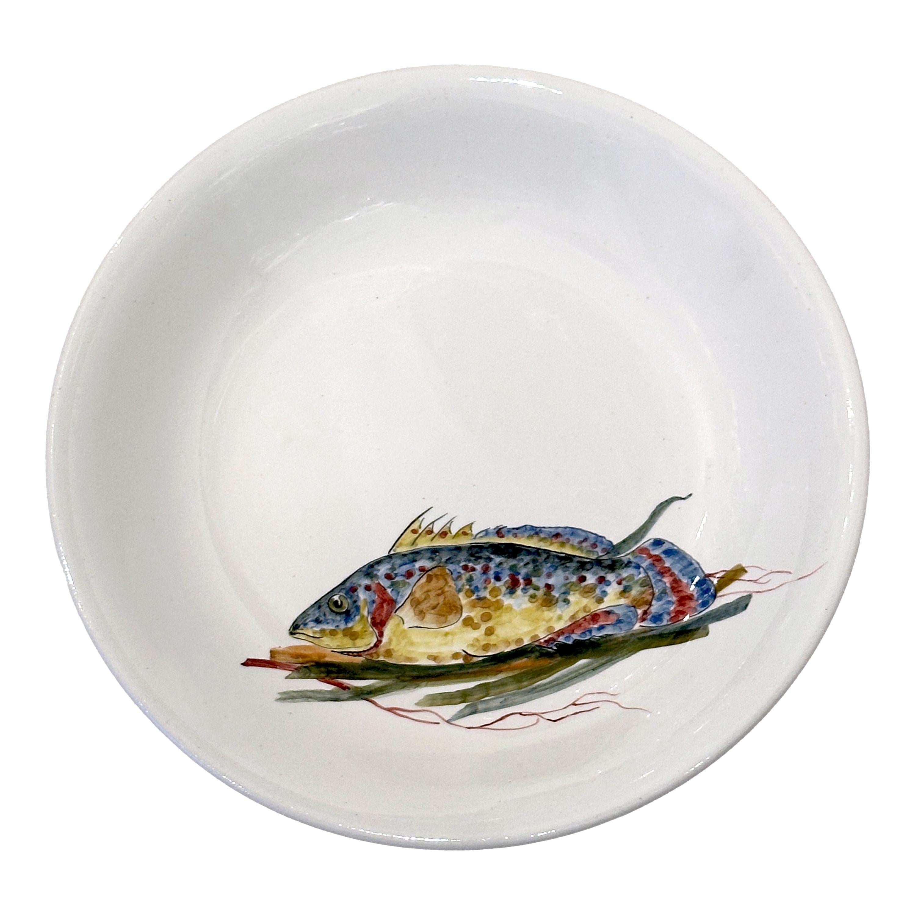 Ensemble bouillabaisse peint à la main par Proceram, Aubagne, vers 1960 en vente 6