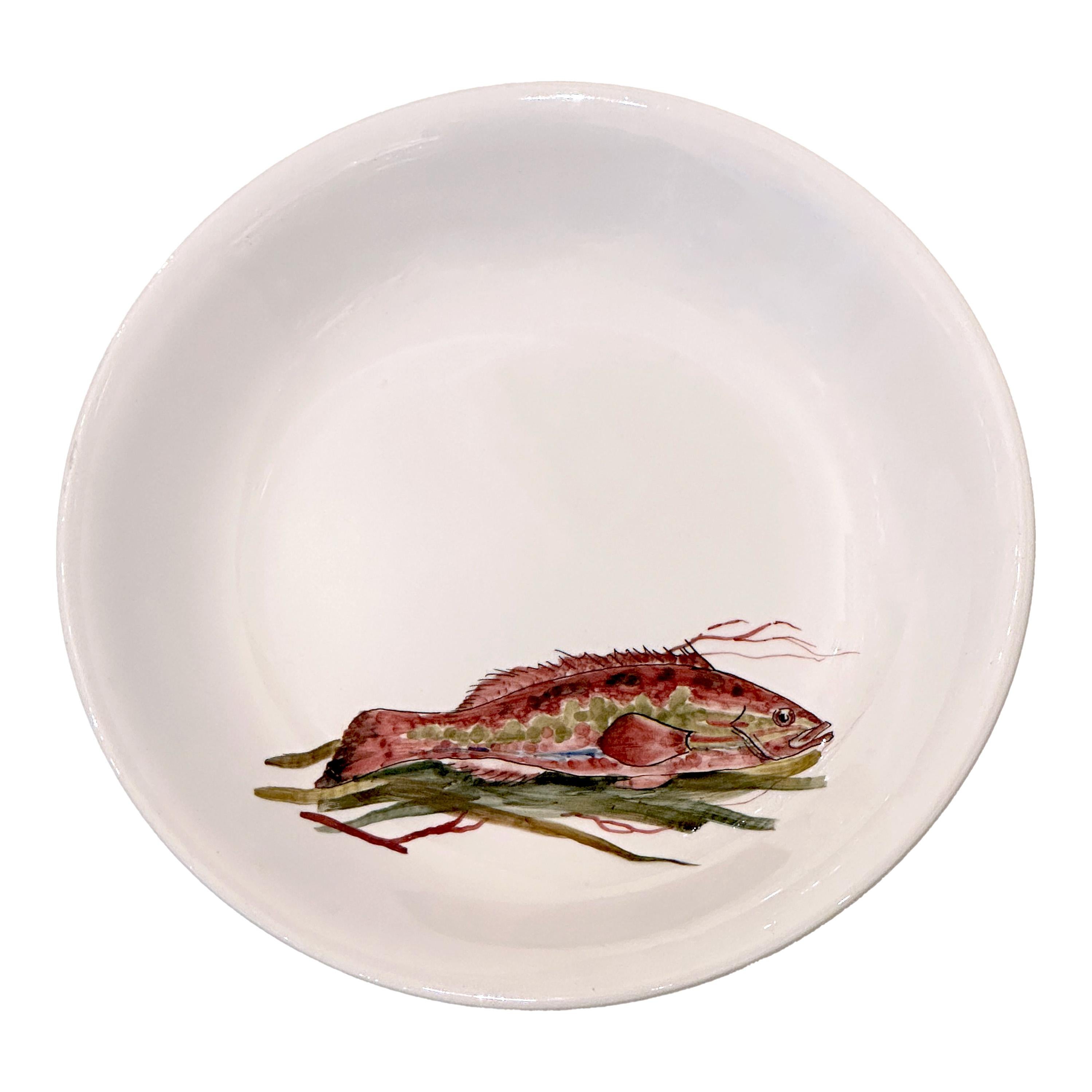 Céramique Ensemble bouillabaisse peint à la main par Proceram, Aubagne, vers 1960 en vente