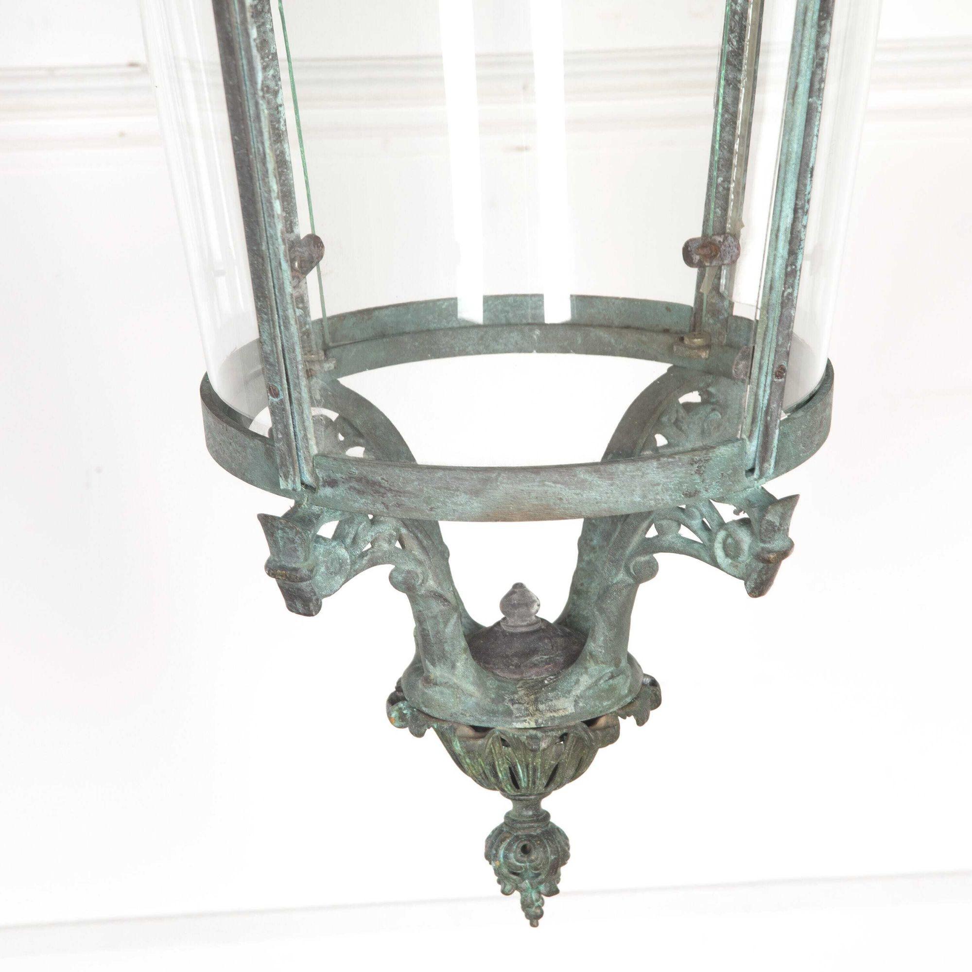 Glass French Hanging Lantern