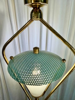 French Hanging Lantern w/ Mesh Top by Maison Arlus, 1950
