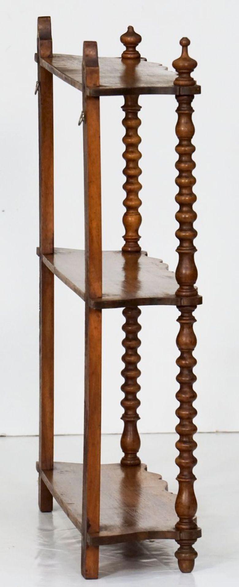 French Hanging Shelf of Walnut with Turned Supports 11