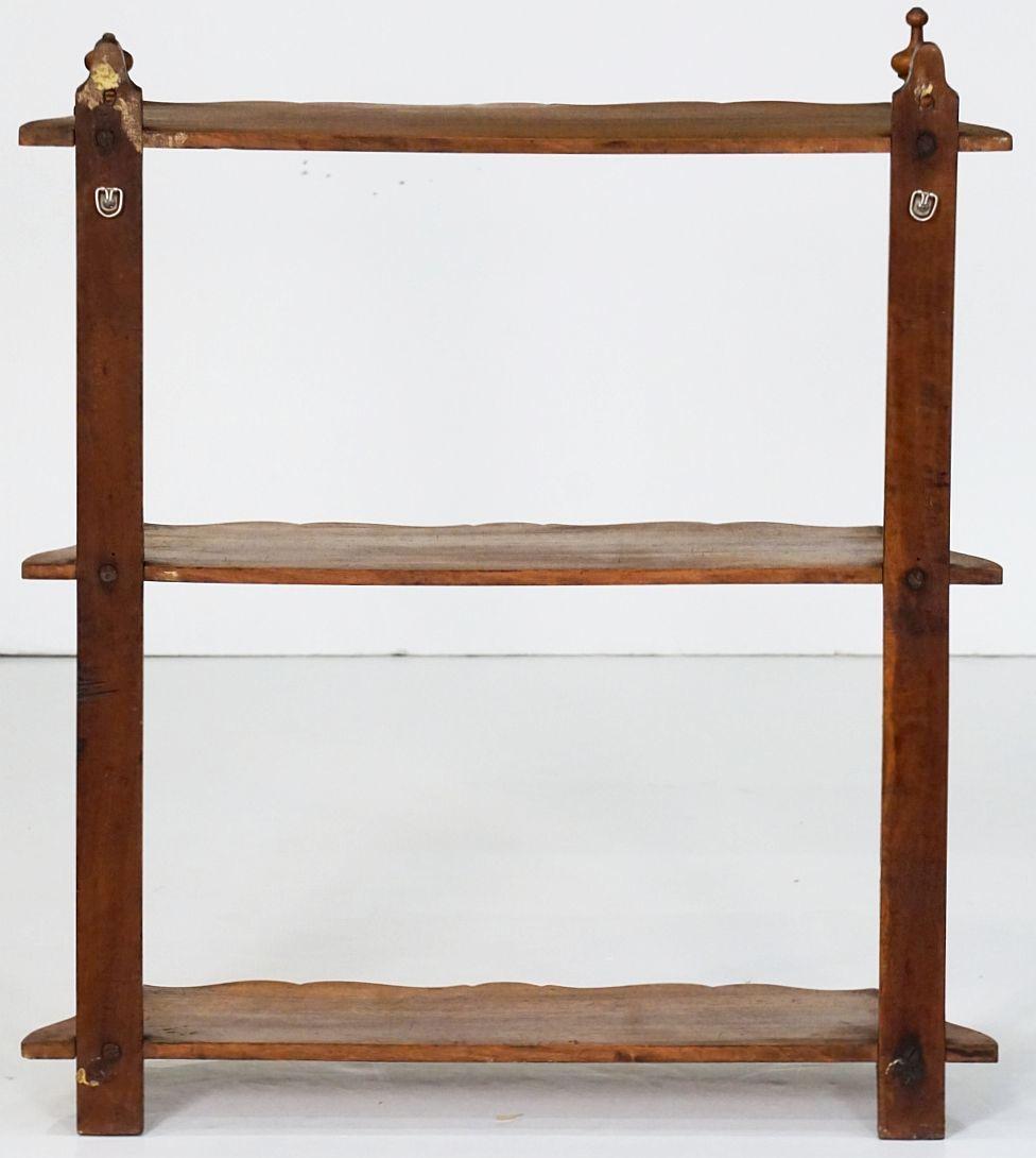 French Hanging Shelf of Walnut with Turned Supports 13
