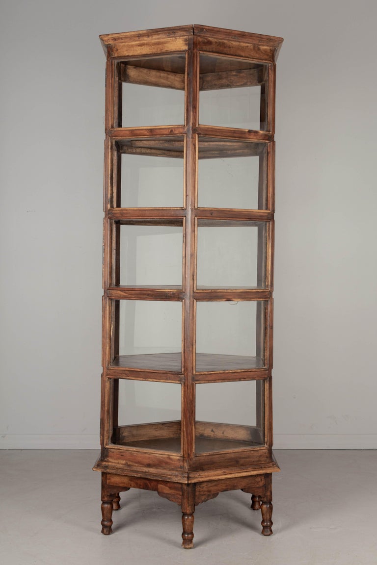 French Hardwood Glass Vitrine or Display Cabinet For Sale at 1stDibs