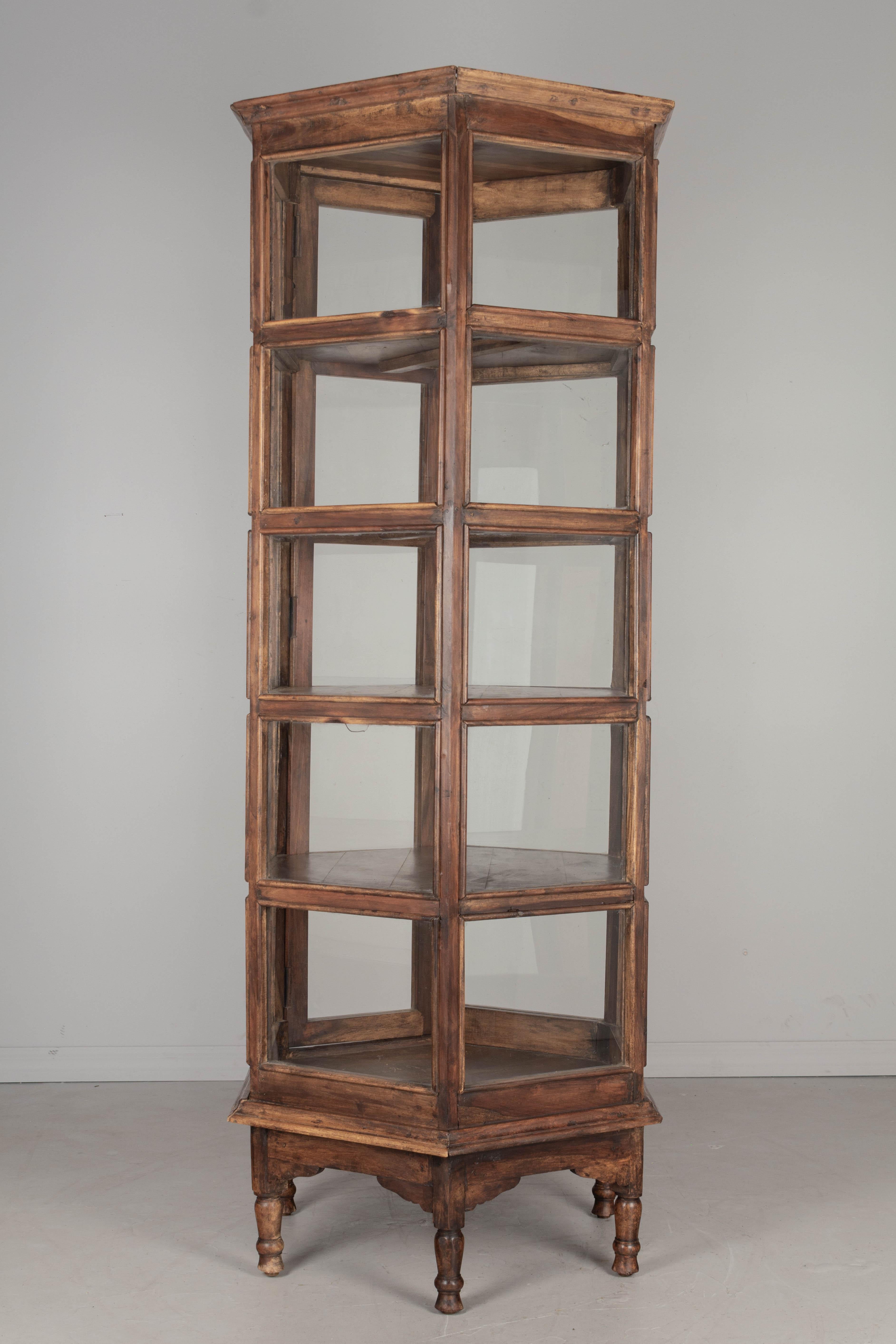 French Hardwood Glass Vitrine or Display Cabinet 3