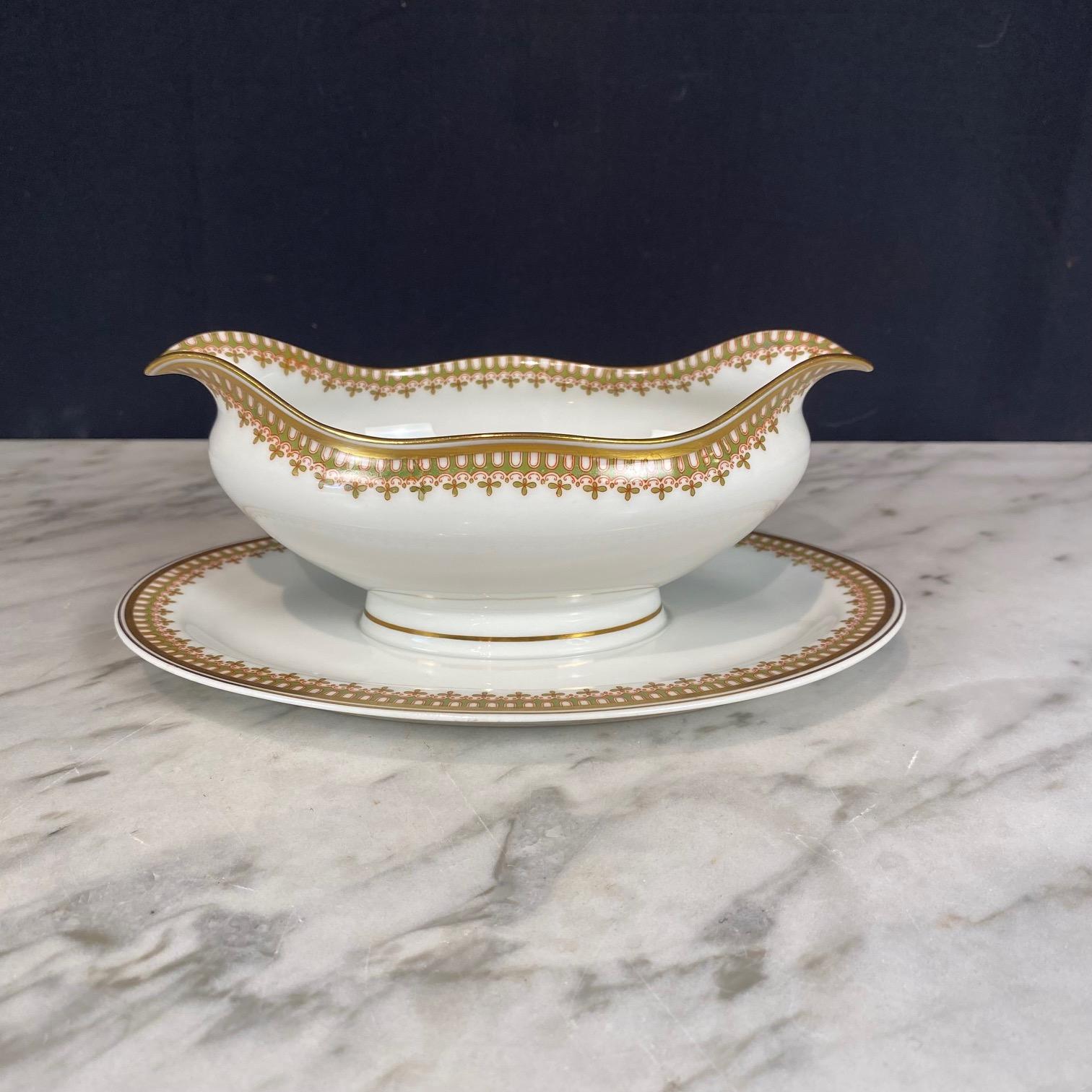 Französisch Haviland Limoges 123 Stück Gold Porzellan Geschirr Service Set im Angebot 9