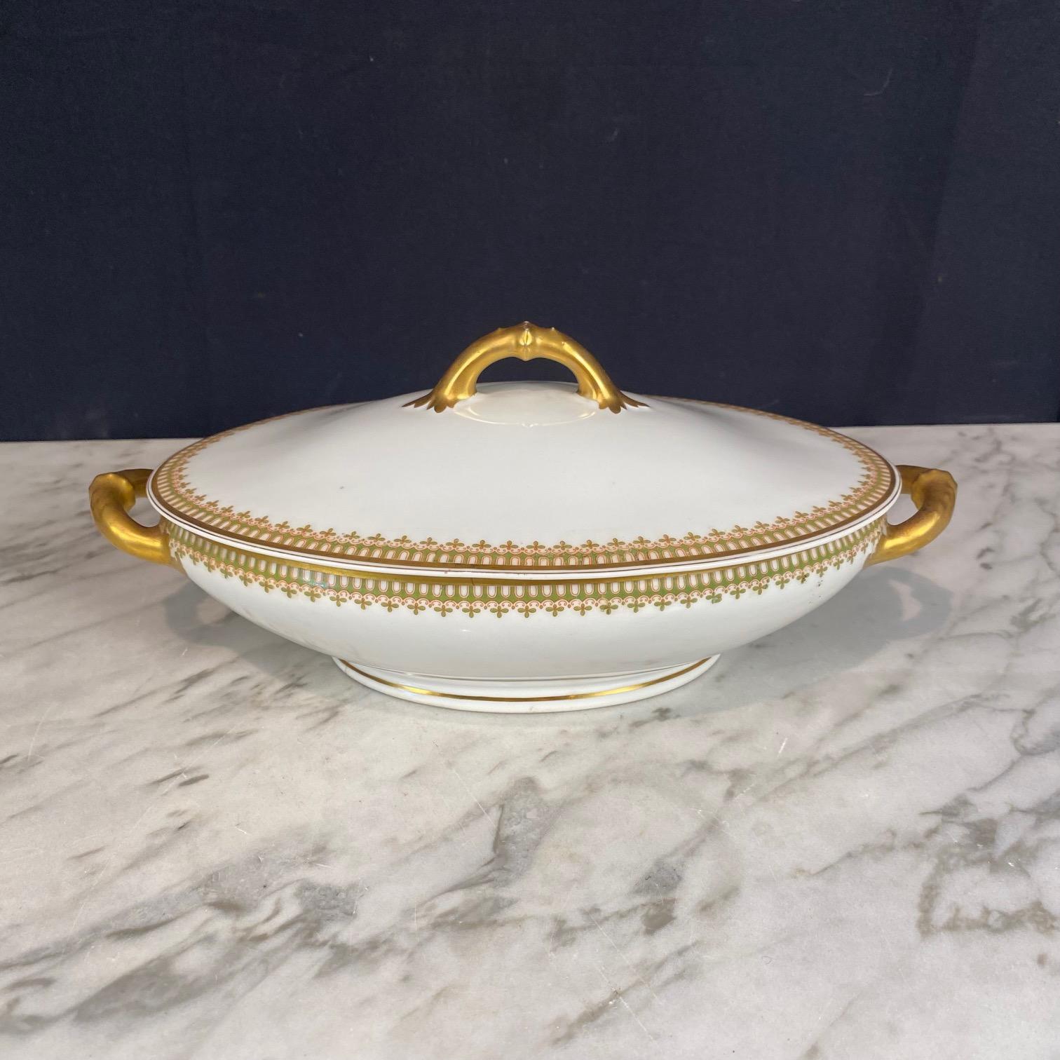 Französisch Haviland Limoges 123 Stück Gold Porzellan Geschirr Service Set im Angebot 11