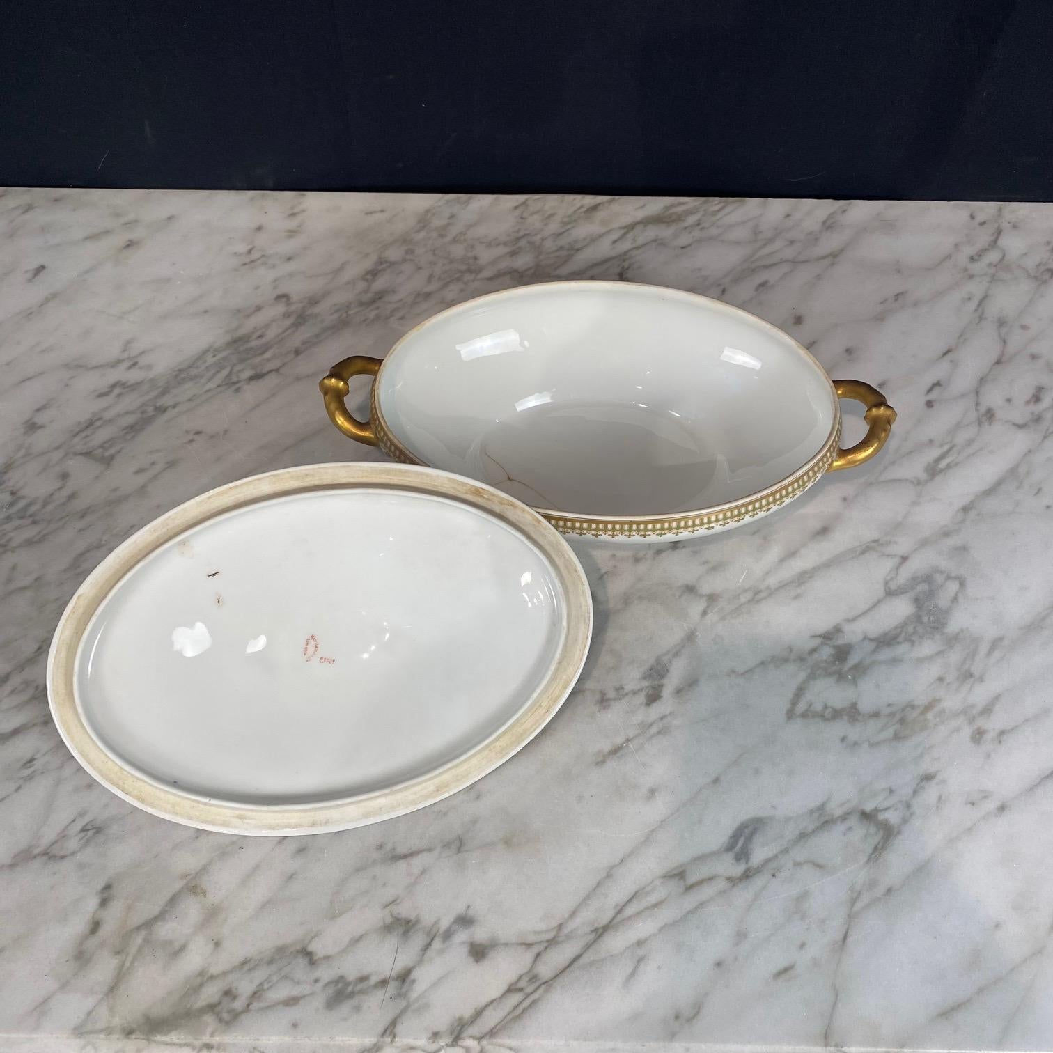 Französisch Haviland Limoges 123 Stück Gold Porzellan Geschirr Service Set im Angebot 14