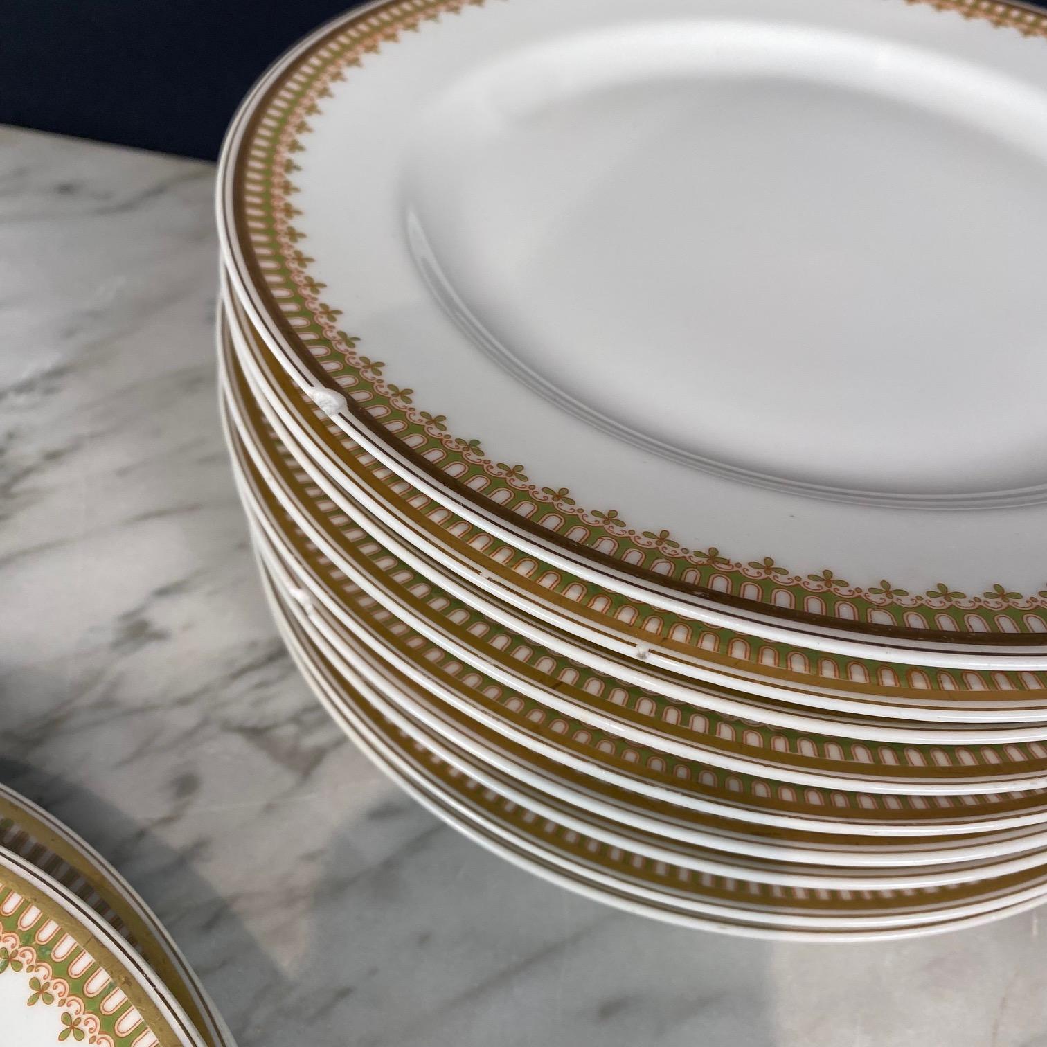 Französisch Haviland Limoges 123 Stück Gold Porzellan Geschirr Service Set im Angebot 2