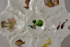 French Haviland Limoges Porcelain Hand Painted Sea Horse & Conch Oyster Plate
