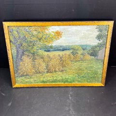 Pittura ad olio francese con cornice, primi anni del XX secolo