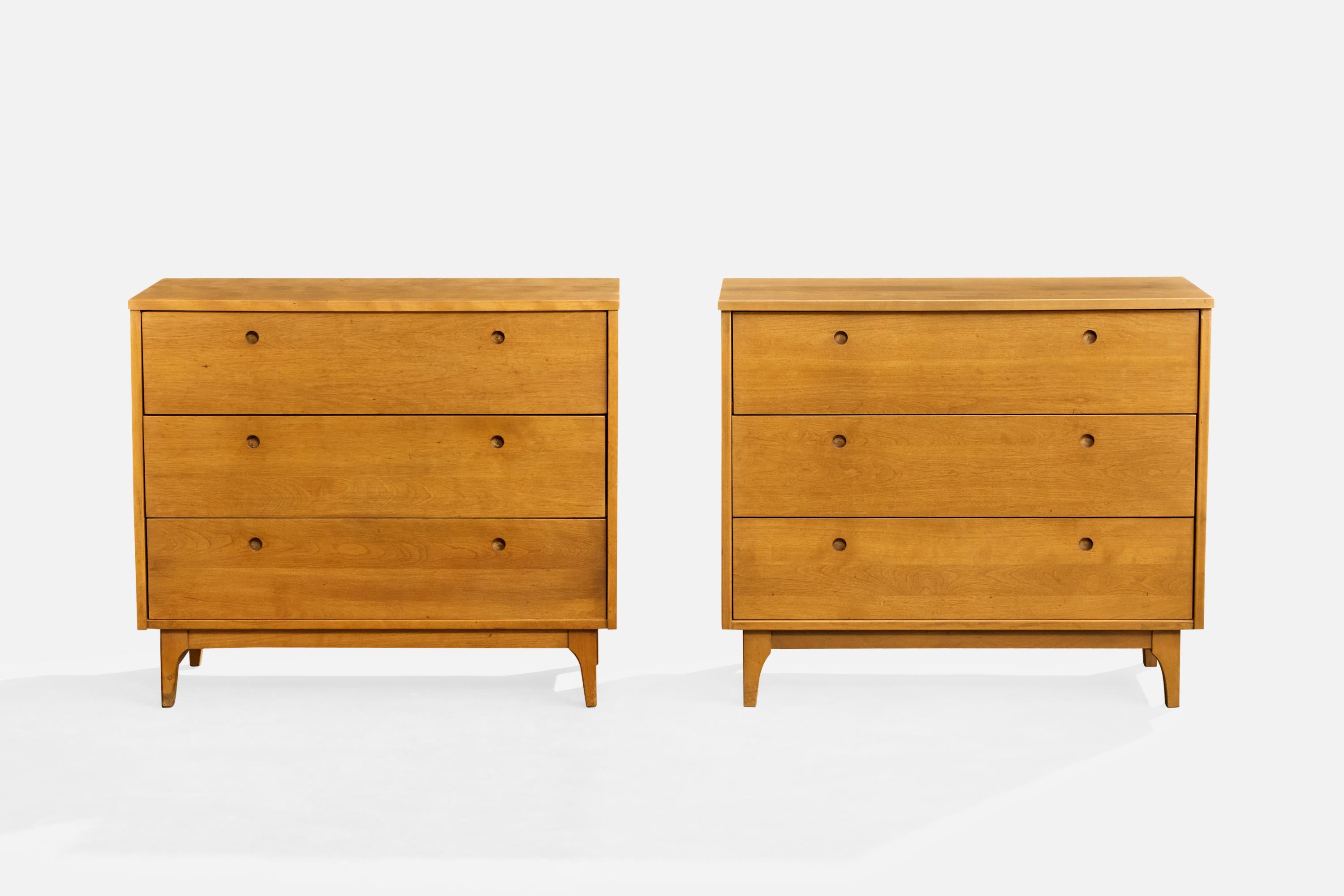 French & Heald, Chests of Drawers, Wood, USA, 1950s Moderno de mediados de siglo en venta