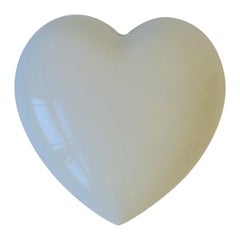 French Heart White Porcelain Jewelry Box